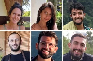 Clockwise from top left: Carmel Gat, Eden Yerushalmi, Hersh Goldberg-Polin, Ori Danino, Almog Sarusi and Alexander Lobanov, in photos released by the Hostages and Missing Families Forum.Credit...The Hostages and Missing Families Forum, via Associated Press